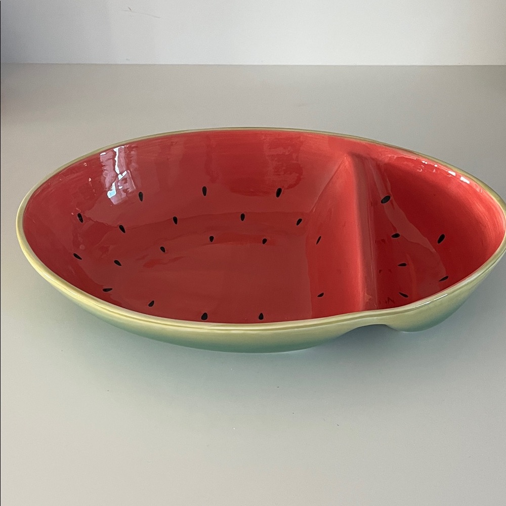 Martha Stewart Red and Green Watermelon Serving Bowl